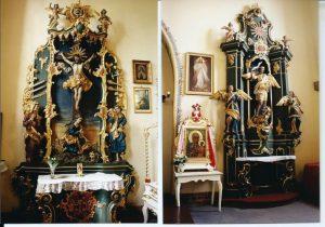 Ołtarze boczne św. Krzyża i św. Michała Archanioła